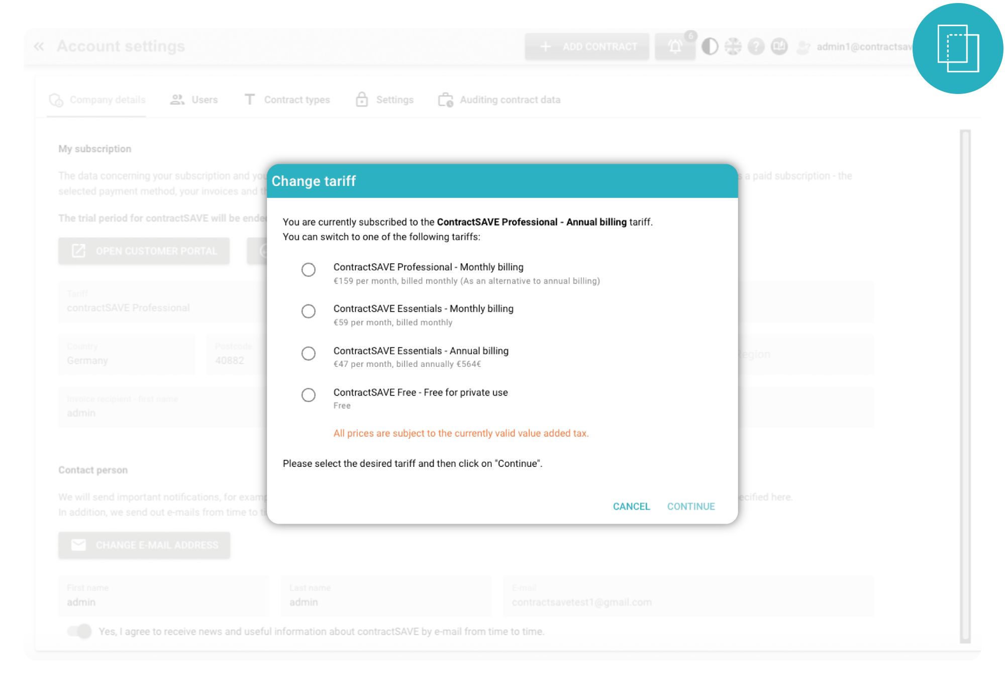 ContractSilo Dashboard