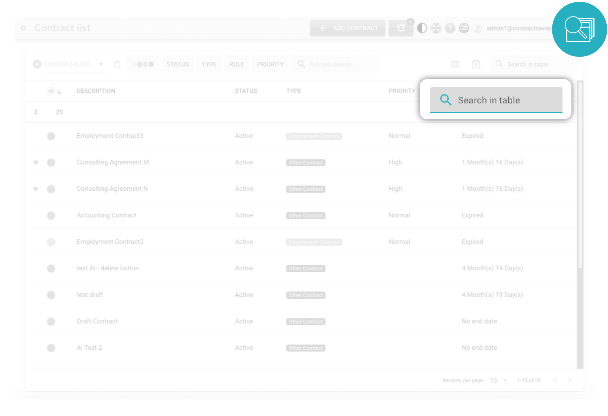 ContractSilo Dashboard